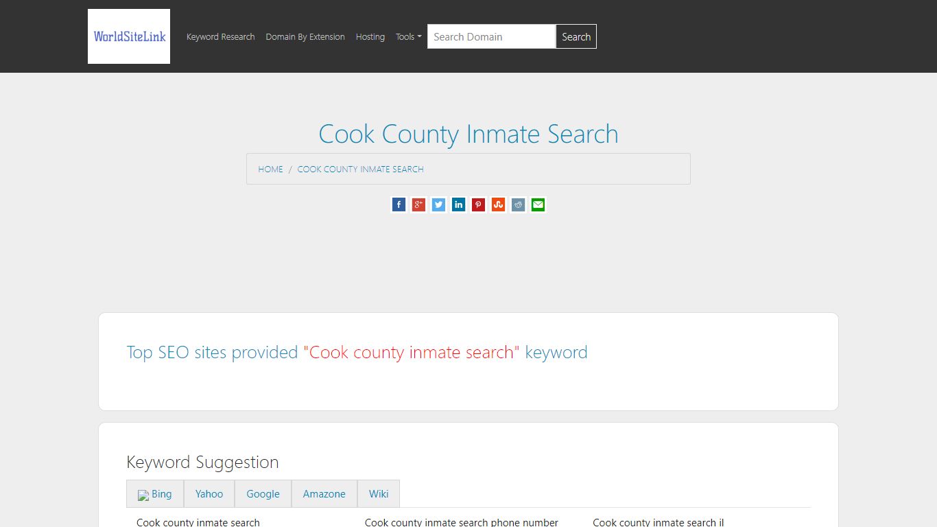 Cook County Inmate Search | Suggestion Keywords | Top Sites